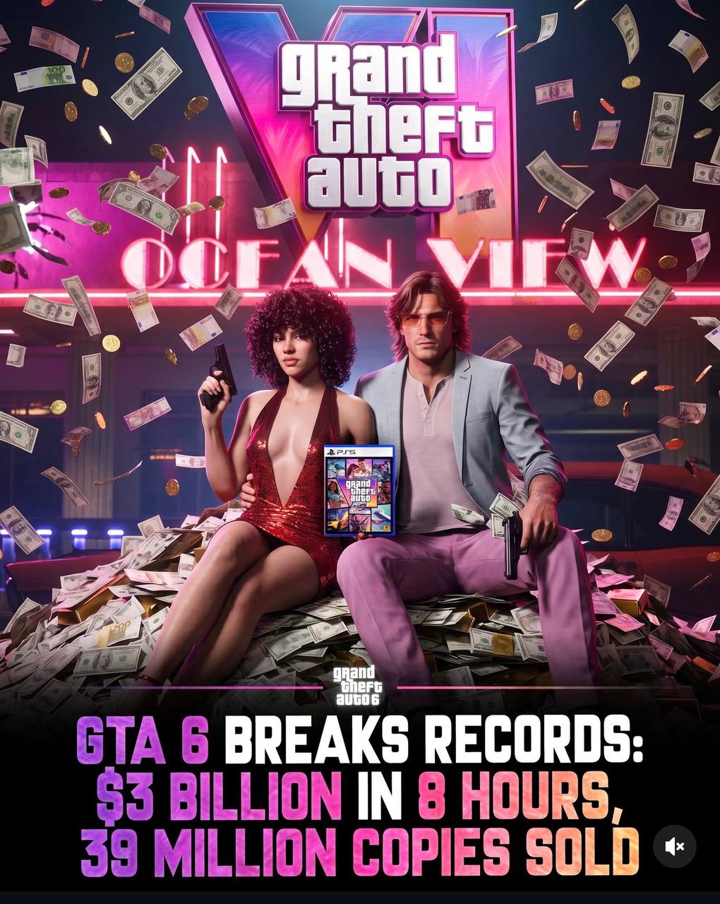 GTA 6 Breaks All Records: $3 Billion in 8 Hours, 39 Million Copies Sold